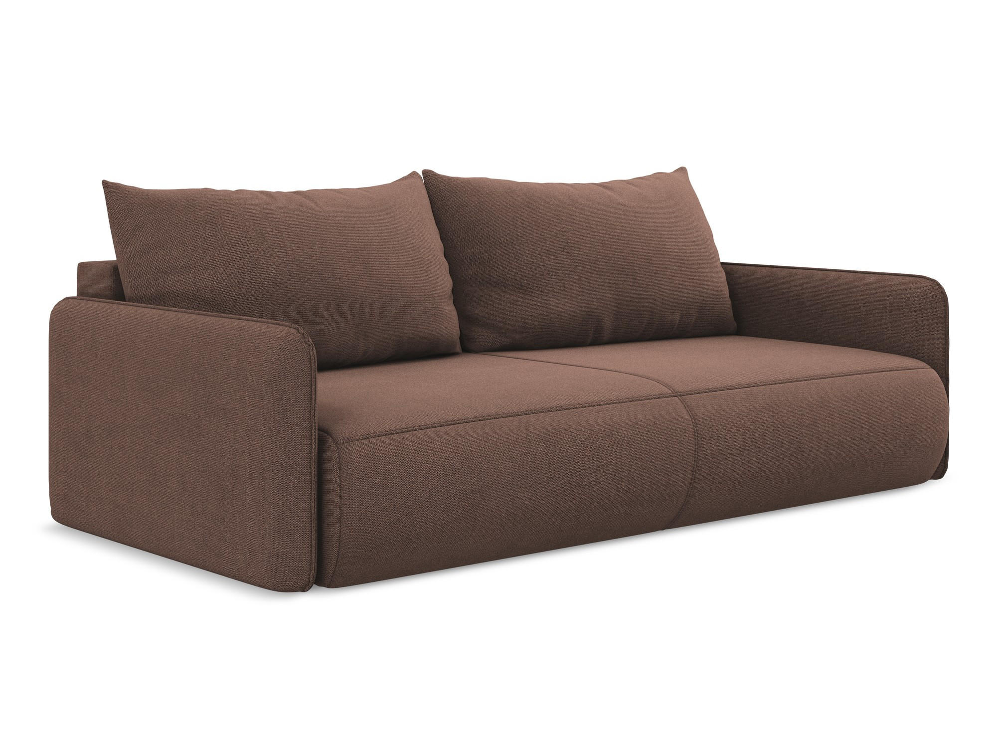 3-SITZER SOFA mit Schlaffunktion Strukturstoff Stoff Pink - Pink/Hellrosa, Kunststoff/Textil (216/86/105cm) - Makamii
