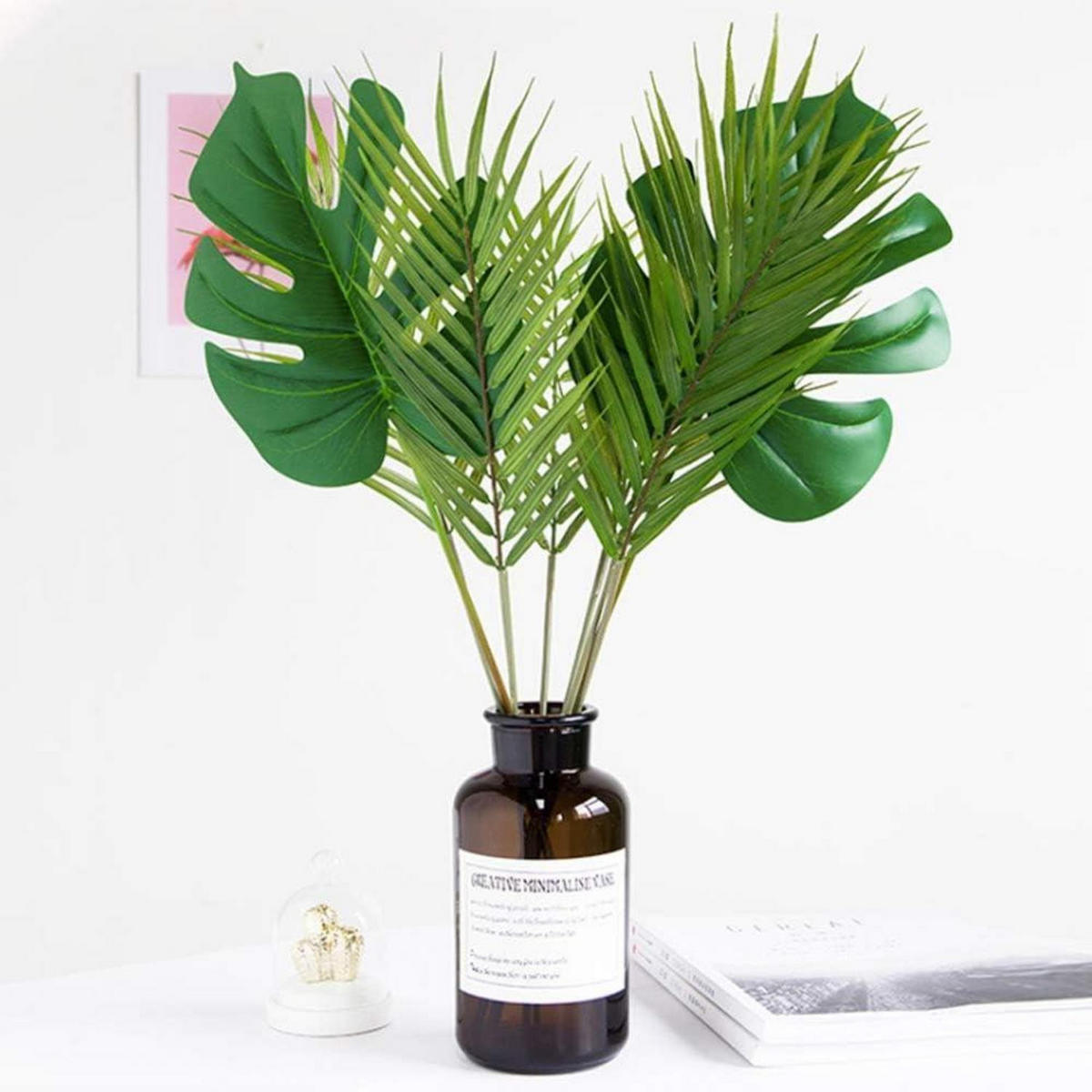 KÜNSTLICHE Palmblätter 6-teiliges Set 74 cm - Grün, Kunststoff (30cm)