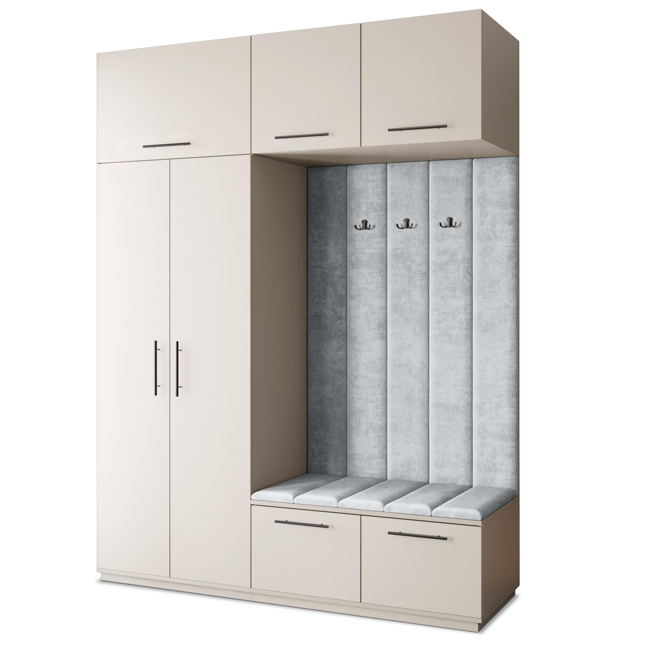 GARDEROBENSCHRANK REMA 180/240/60 cm Modern Kaschmir - Kaschmir, Holzwerkstoff (180/240/60cm) - MASSENO