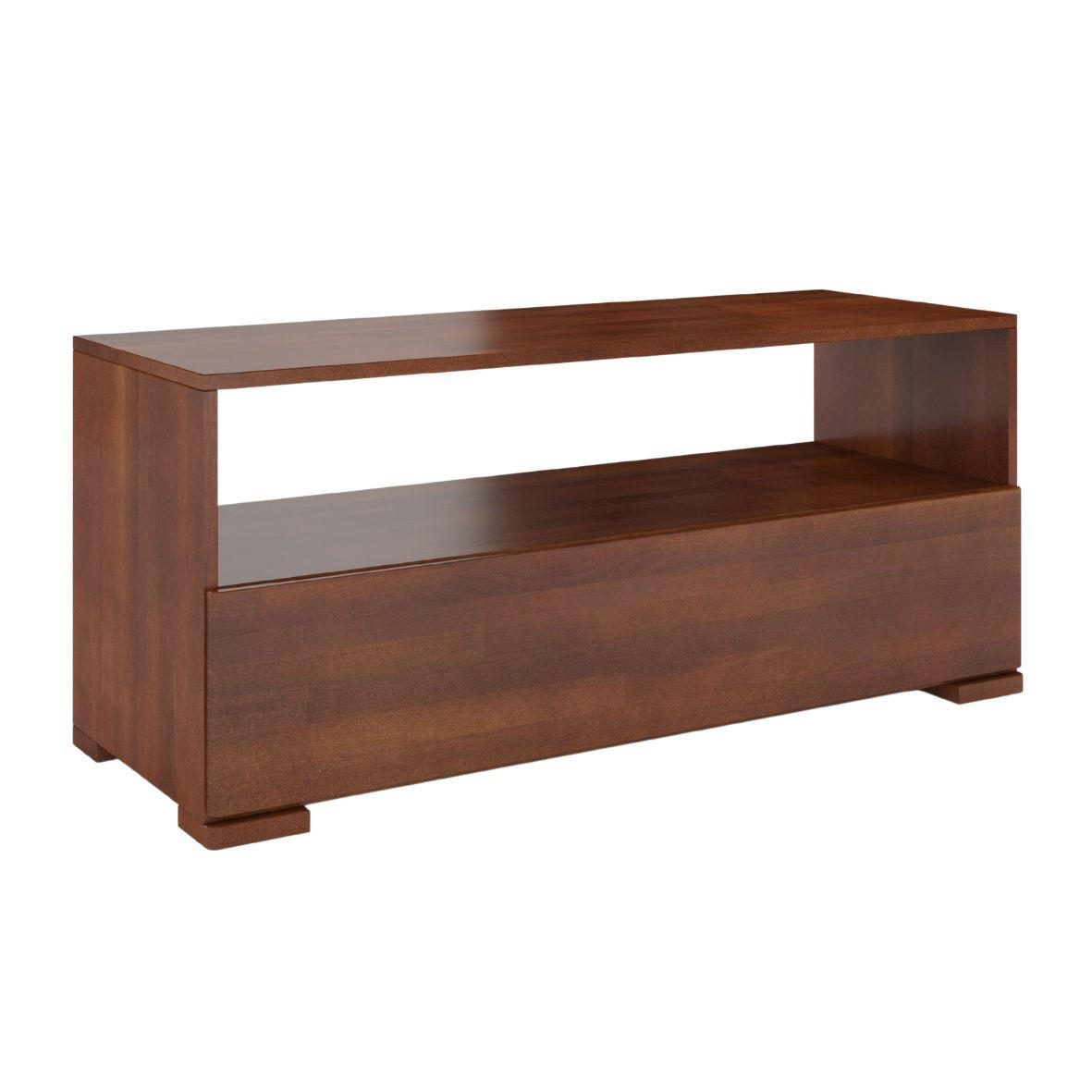 MASSIVHOLZ-TV-SCHRANK Sandema, Buche - lackiert, Nussbaumfarbe - Walnussfarben, Holz/Buchenholz (120/51.5/44.8cm) - Visby