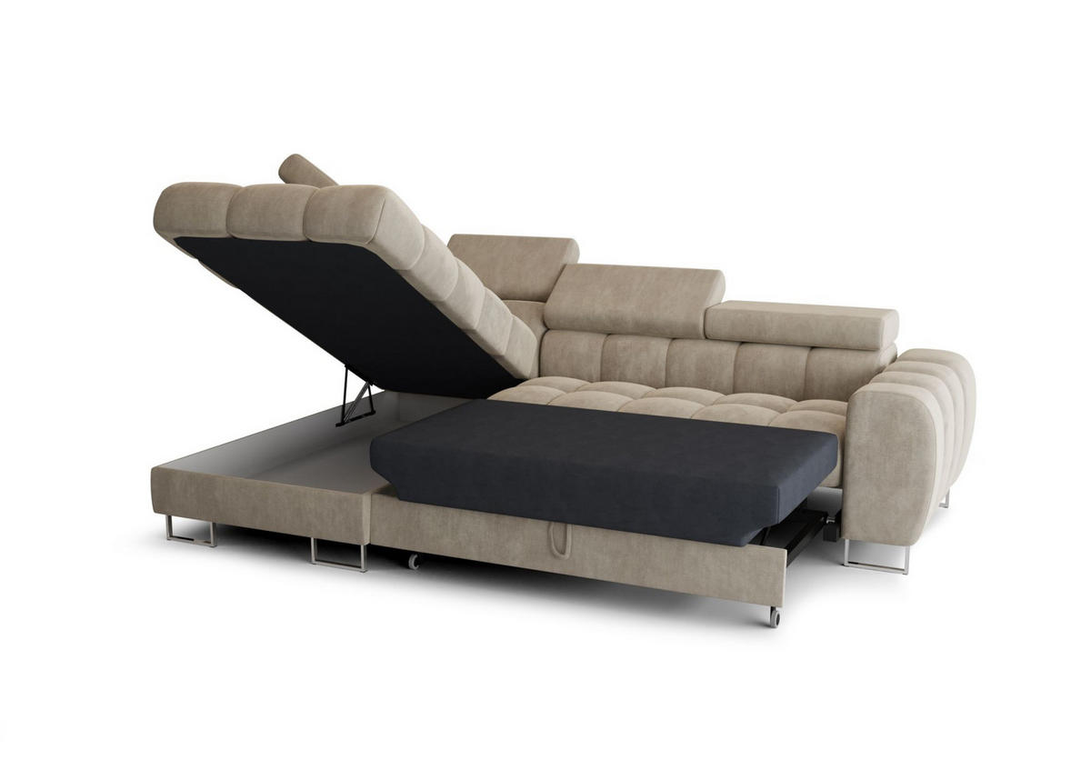 ECKSOFA Bastien Mit Schlaffunktion - Rotbraun, Holzwerkstoff/Textil (170/260cm) - Fun Möbel
