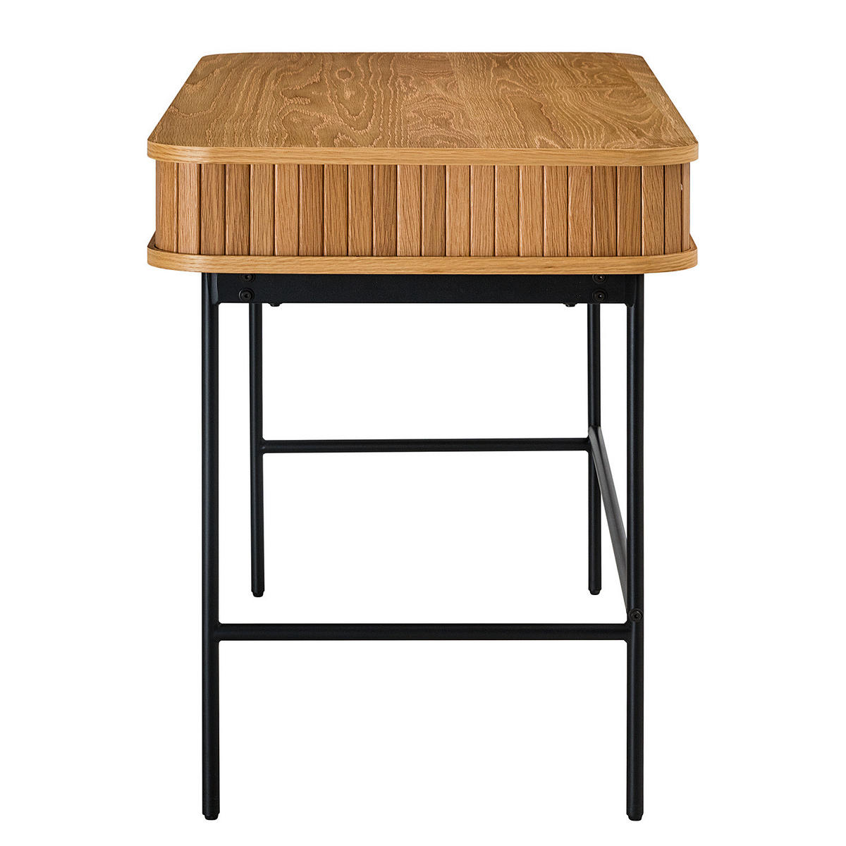 SCHREIBTISCH - Echtholzfurnier - Eichefarben, Holzwerkstoff/Metall (60/120/76cm) - home24