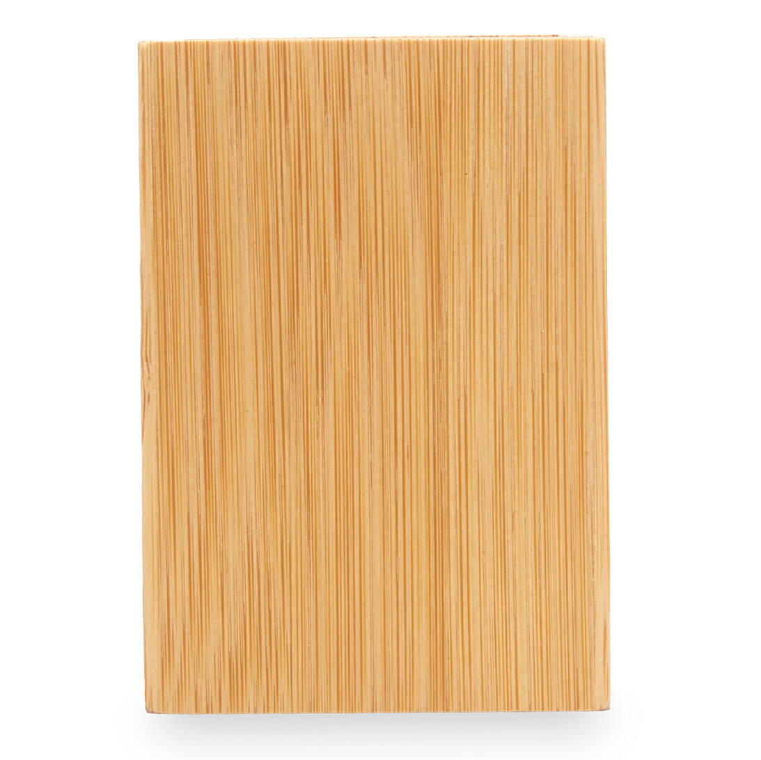 ZAHNPUTZBECHER Bambus Quadratisch 6,8/6,8/9,7 cm - Braun, Naturmaterialien (6.8/9.7/6.8cm) - Berilo