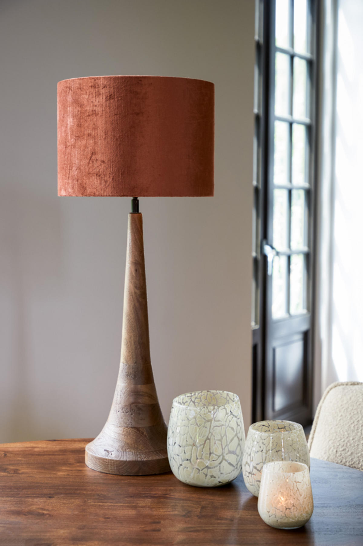 LAMPENSCHIRM Edelstein Orange Ø35/30 cm - Orange, Textil (35/35/30cm) - Light & Living