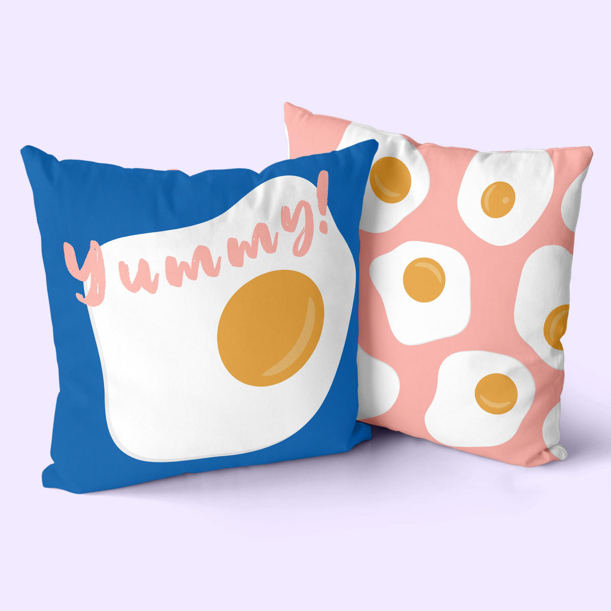 KISSENBEZUG dekorativ yummy 50x50 cm (2er pack) mehrfarbig - Multicolor, Textil (50/50cm) - Happy Friday