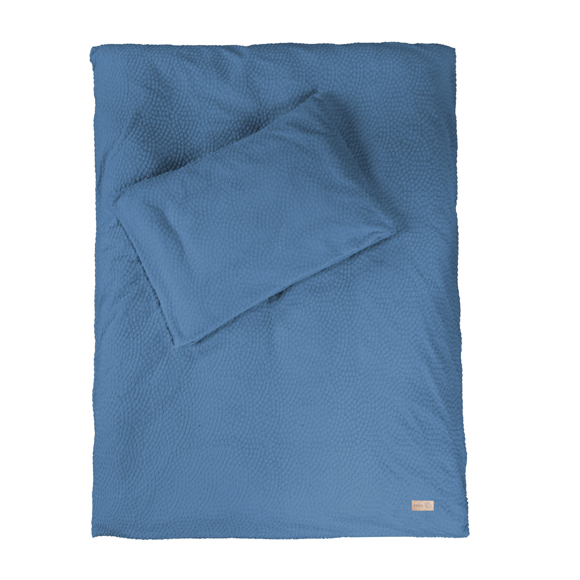BABYBETTWÄSCHE 100x135 cm Seashells indigo - Blau, Textil (100/135cm) - Roba