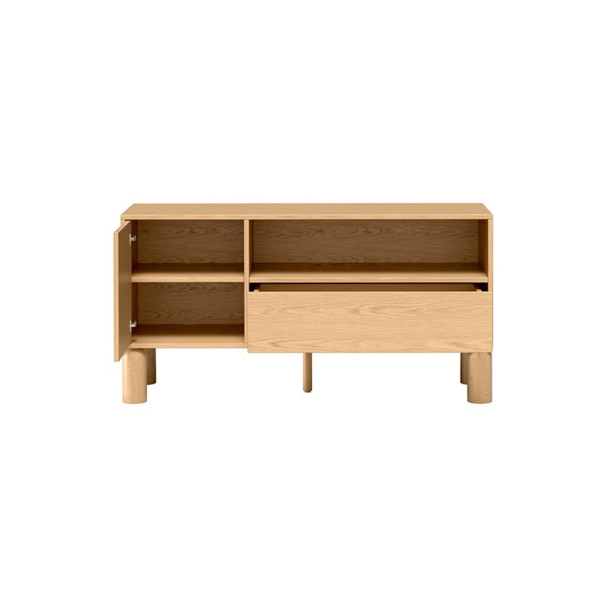 TV-LOWBOARD Sanden SN-5 120 x 61,6 x 40,6 cm Eiche Bookmatch - Eichefarben, Holz/Holzwerkstoff (120/61.6/40.6cm) - Koseto