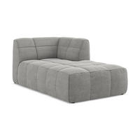 SOFAELEMENT Rechts Bouclé Stoff Grau - Hellgrau/Schwarz, Holzwerkstoff/Kunststoff (101/77/175cm) - Makamii