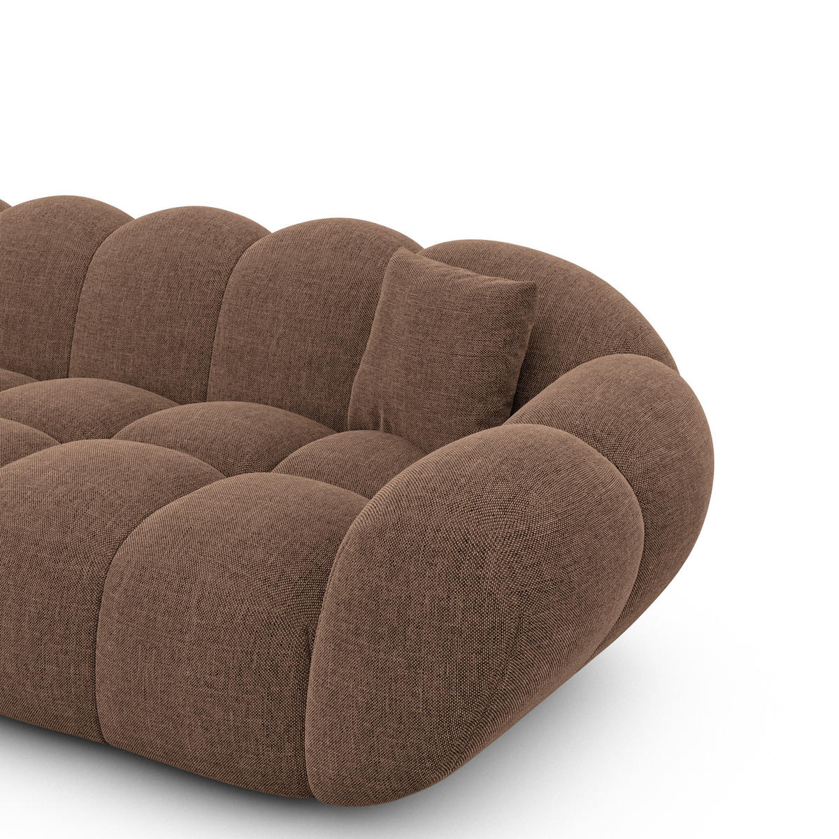ECKSOFA Liva Braun Strukturstoff - Braun, Textil (258/258cm) - VAROYAL