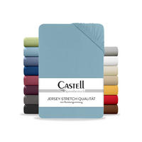 SPANNBETTTUCH Basic Jersey taubenblau, 180x200 cm - 200x200 cm - Blaugrau, Textil (200/200cm) - Castell