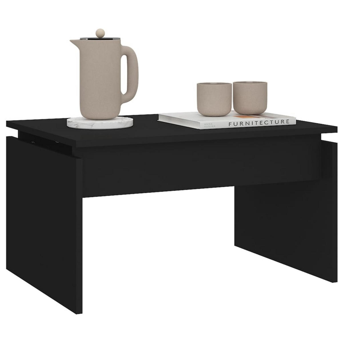 COUCHTISCH Schwarz 68x50x38 cm Holzwerkstoff - Schwarz, Holzwerkstoff (68/50/38cm) - furnicato
