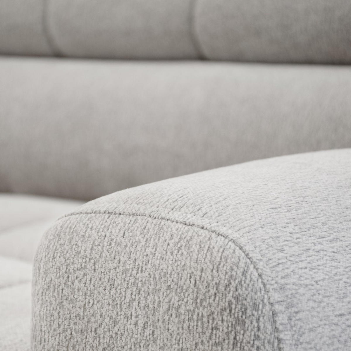 ECKSCHLAFSOFA Vinni Beige, Chenille-Stoff, links - Beige, Textil (265/205cm) - Beautysofa
