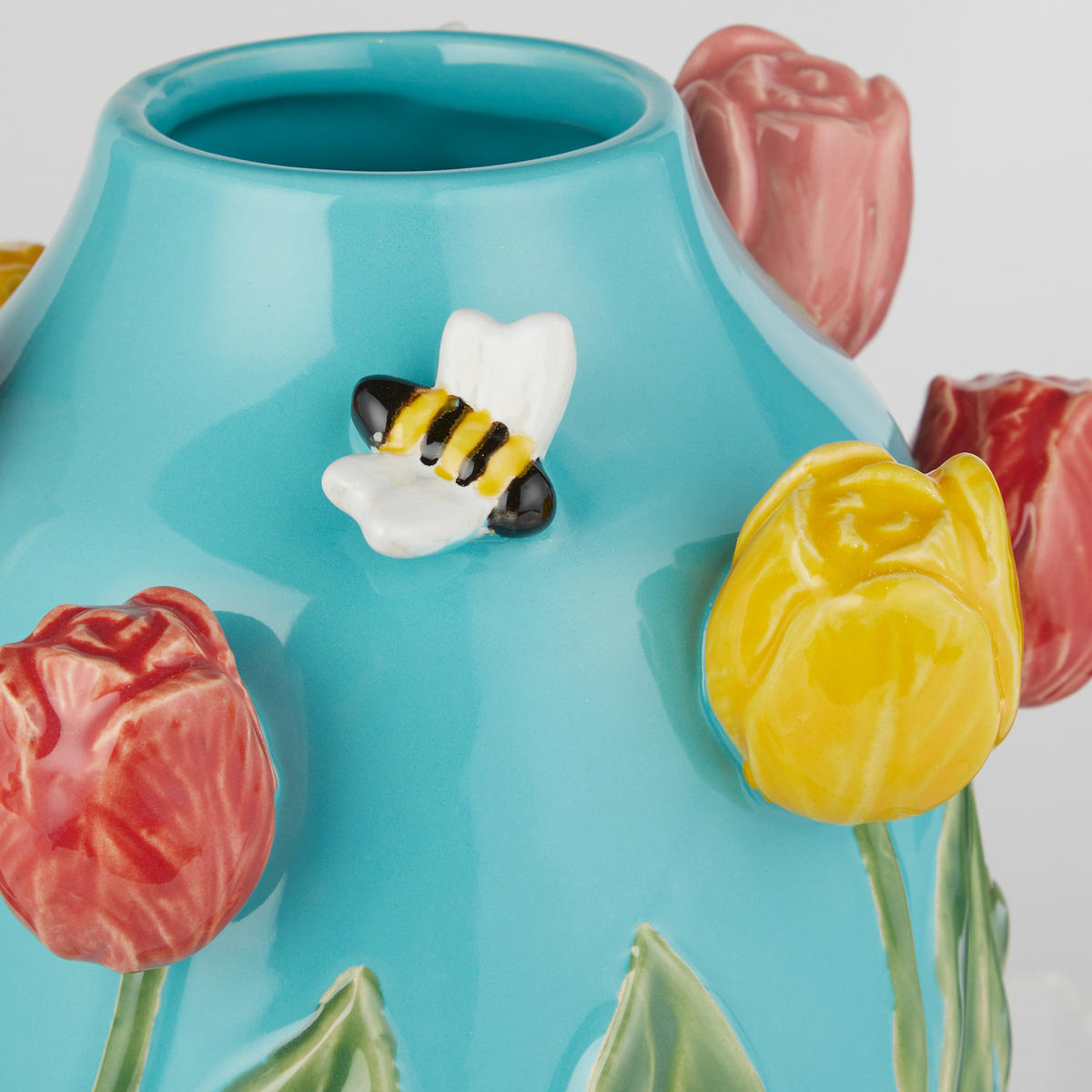 VASE Tiles - Blau, Keramik (21cm) - Butlers