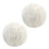 DEKOKISSEN Kunstfell Ball 2er-Set - Weiß, Textil (30/30cm)