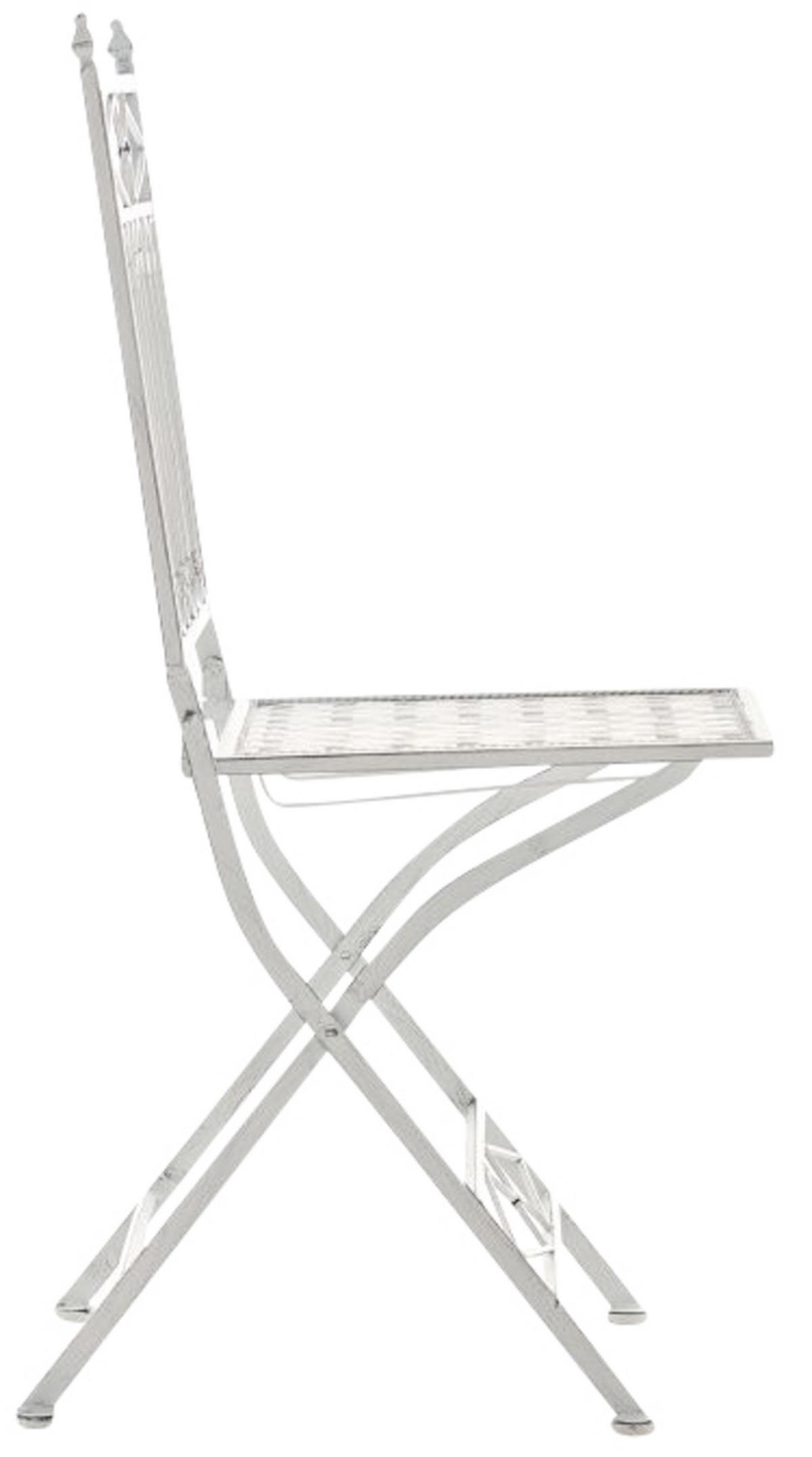 KLAPPSTUHL Asiri - 2er Set - antik weiß - Weiß, Metall (40/43/95cm) - TPFLiving