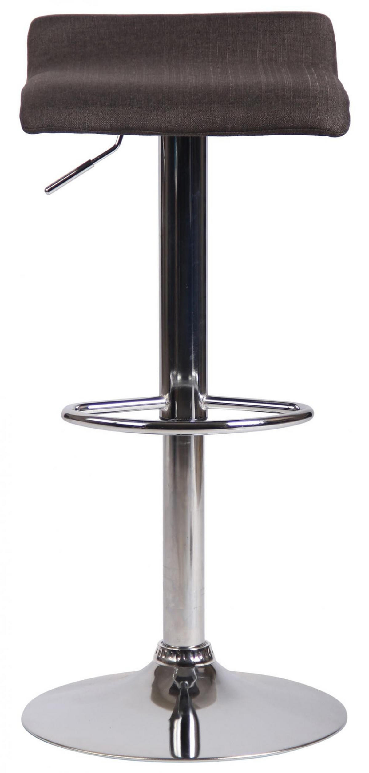 BARHOCKER Stoff dunkelgrau - Chromfarben/Dunkelgrau, Textil/Metall (36/63/39cm) - CLP