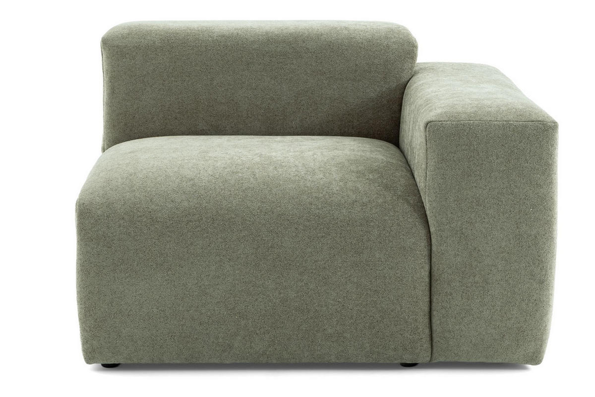 4-SITZER modulares Ecksofa HEAVEN SET 2 Links, Breite 300 cm Webstoff Grün - Schwarz/Grün, Holz/Kunststoff (300/245cm) - Muffo