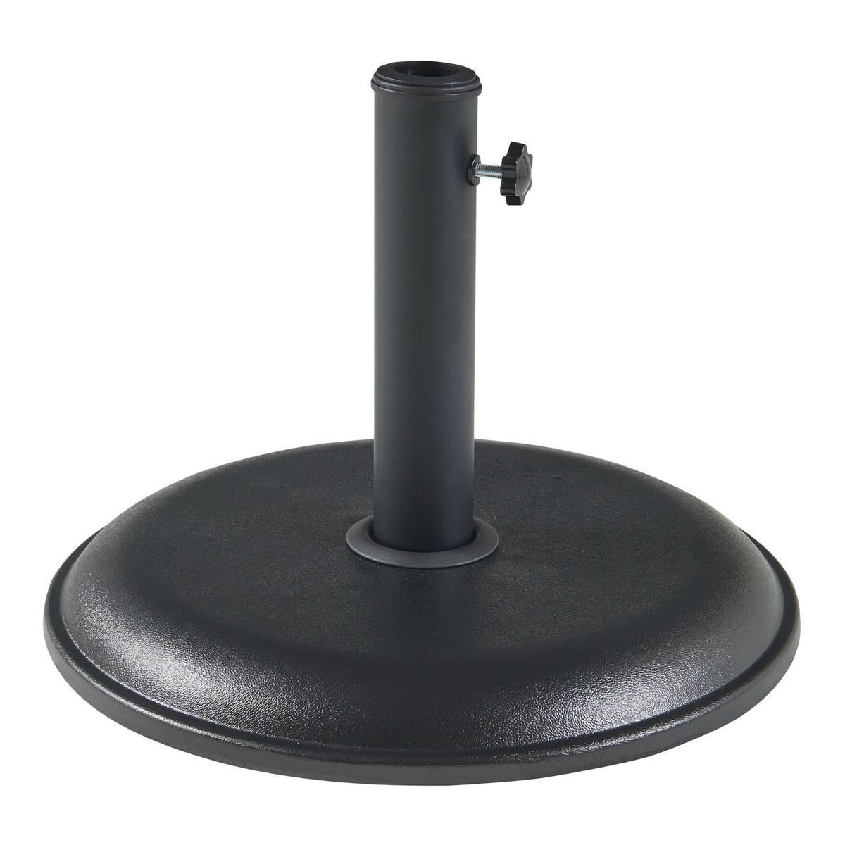 SONNENSCHIRMSTÄNDER Bionaz - Schwarz, Stein (45/45cm) - casa.pro
