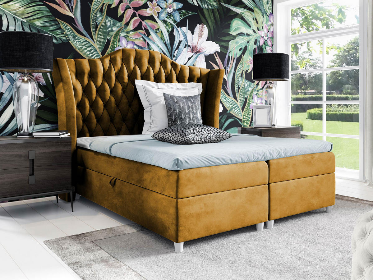 BOXBETT Colombo - Hellbraun, Holz (180/200cm) - MIRJAN24