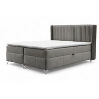 BOXBETT Damien - Dunkelgrau, Holzwerkstoff/Textil (120/200cm) - Fun Möbel