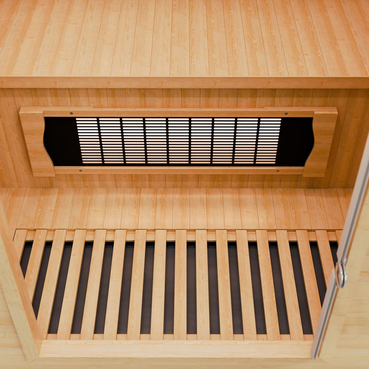INFRAROTKABINE Oslo mit Triplex-Heizsystem & Hemlockholz - Naturfarben, Holz (120/190/100cm) - Artsauna