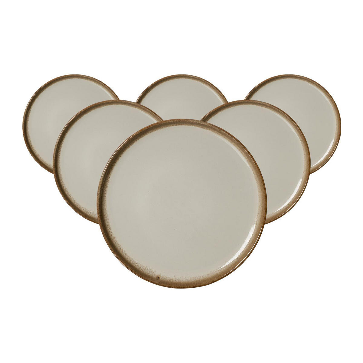 DESSERTTELLER Malaga Creme ø 22 cm 6er Set - Creme, Keramik (22cm) - Ritzenhoff Breker