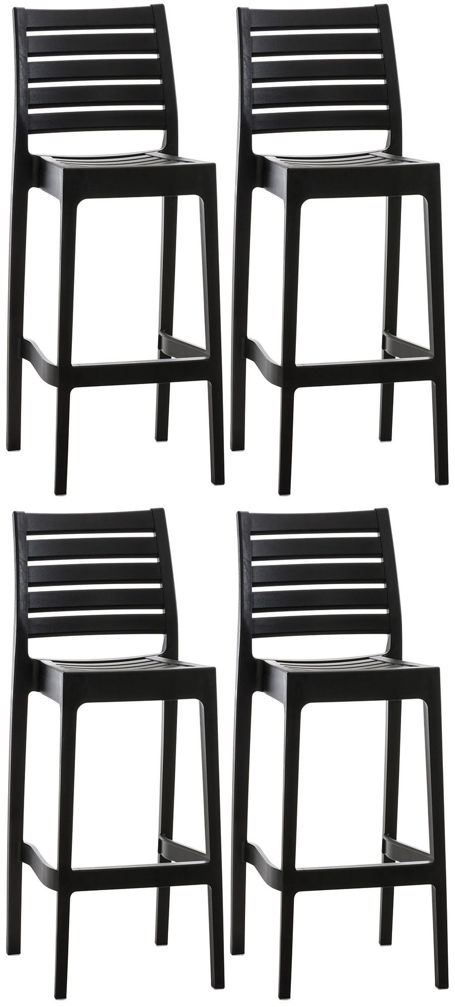 Deluke Barhocker Schwarz 45x105x51 cm