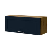 KLAPPHÄNGESCHRANK Oslo W4B/90 Eiche Artisan / Indigo Matt 90 / 32,5 / 36cm - Blum Aventos - Eiche Artisan/Dunkelblau, Holz/Holzwerkstoff (90/36/32.5cm) - Feldmann-Wohnen