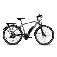 E-TREKKING 500 Gent E-Bike Grey 10 Gang 28 Zoll Gr: 53cm & 57cm - Grau, Metall (53cm) - Hawk Bikes