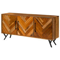SIDEBOARD Altholz 180x40x81 natur lackiert AVIGNON #135 - Braun, Holz (180/81/40cm) - Massivmoebel24