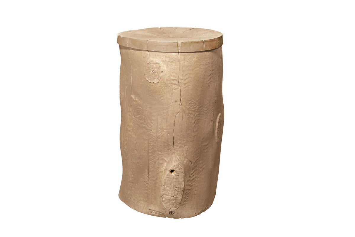 STOCK Regentonne 400 L, light - Braun, Kunststoff (72/119/72cm) - GARANTIA