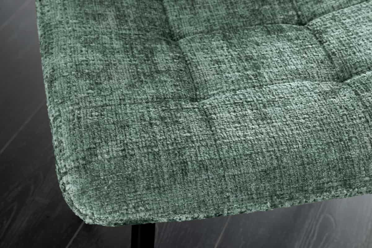 STUHL TRES CHIC Chenille Grün 90 cm - Schwarz/Grün, Kunststoff/Textil (54/88/44cm) - riess-ambiente