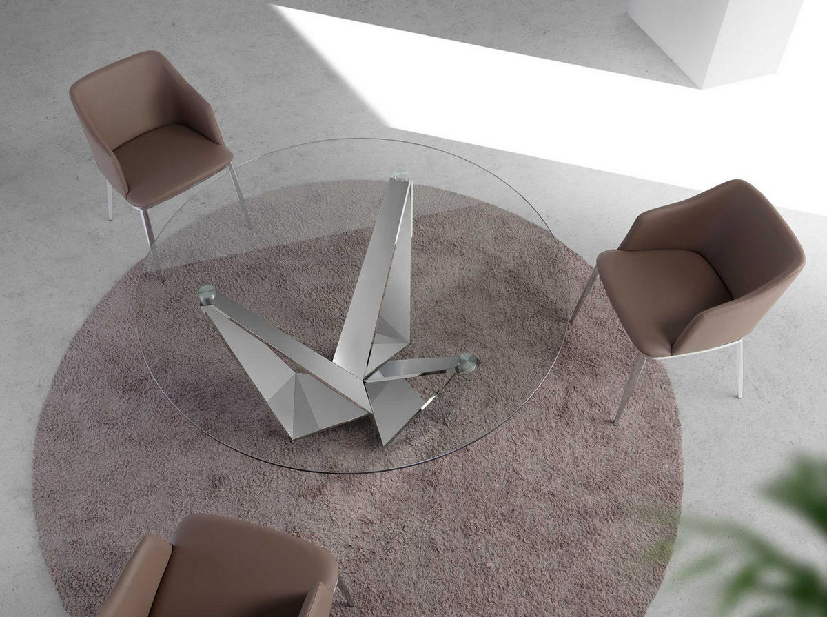 STUHL Kunstleder braun 51/56/79 cm - Chromfarben/Edelstahlfarben, Leder/Kunststoff (51/79/56cm) - ANGEL CERDA