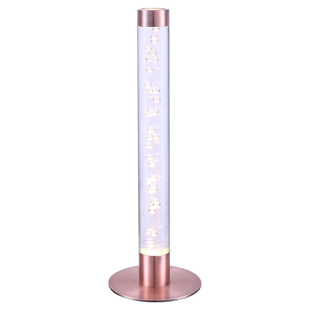 LED TISCHLEUCHTE Metall Acryl Kupfer - Kupferfarben, Metall (12/12/35.5cm) - Globo Lighting