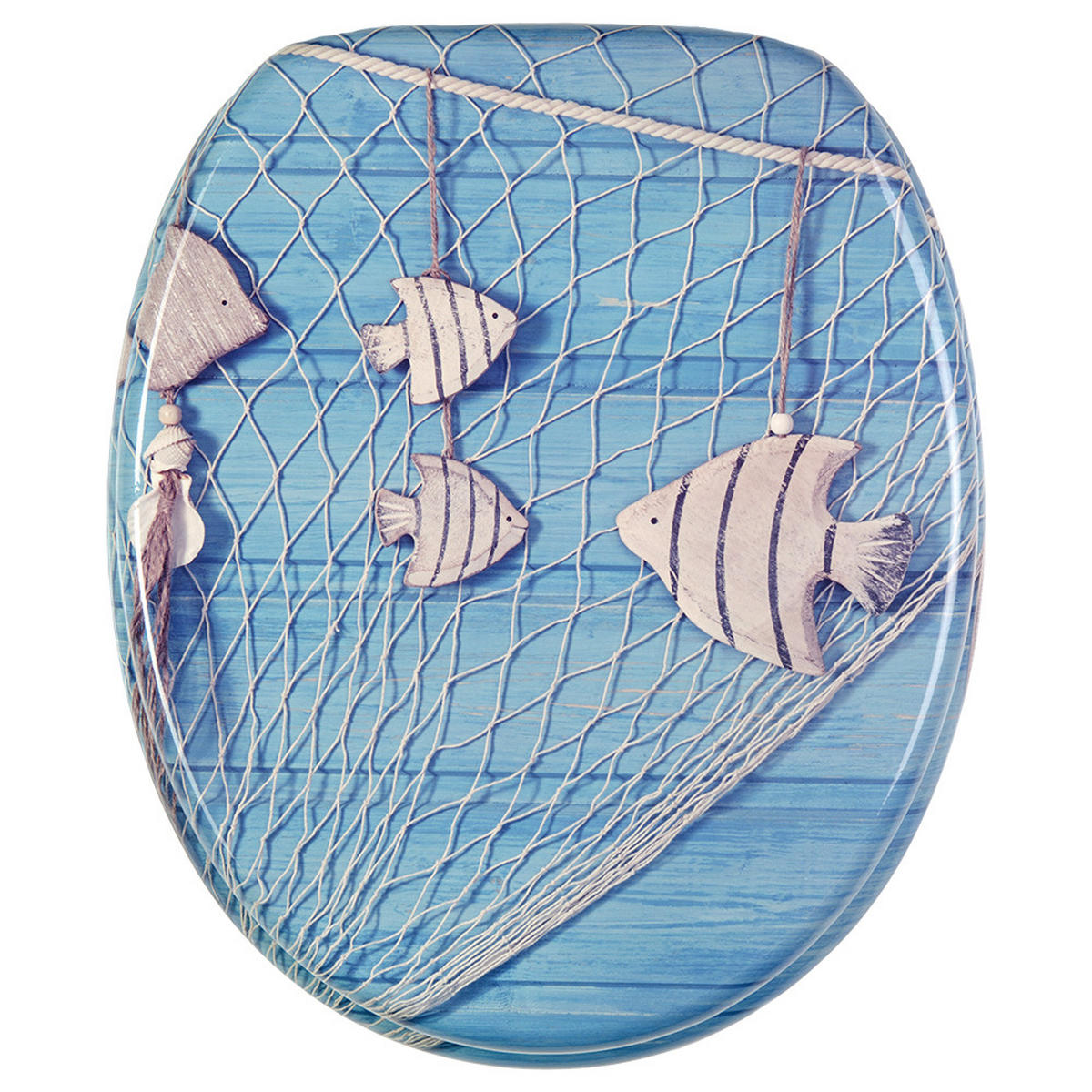 WC-SITZ mit Absenkautomatik Seefahrt - Blau, Holzwerkstoff (38/6/47cm) - Sanilo