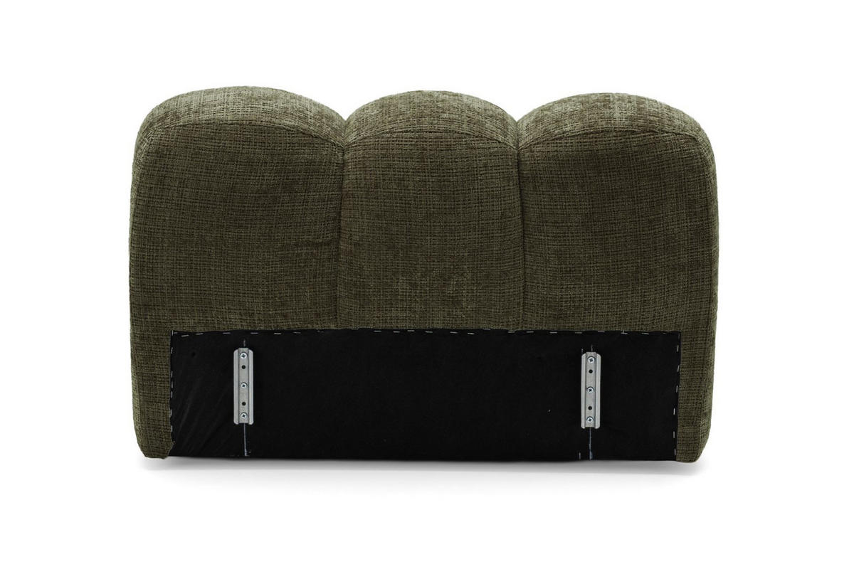 2-SITZER modulares Sofa VEER, Breite 213 cm Chenille Webstoff Grün - Schwarz/Grün, Holz/Kunststoff (213/75/95cm) - Muffo