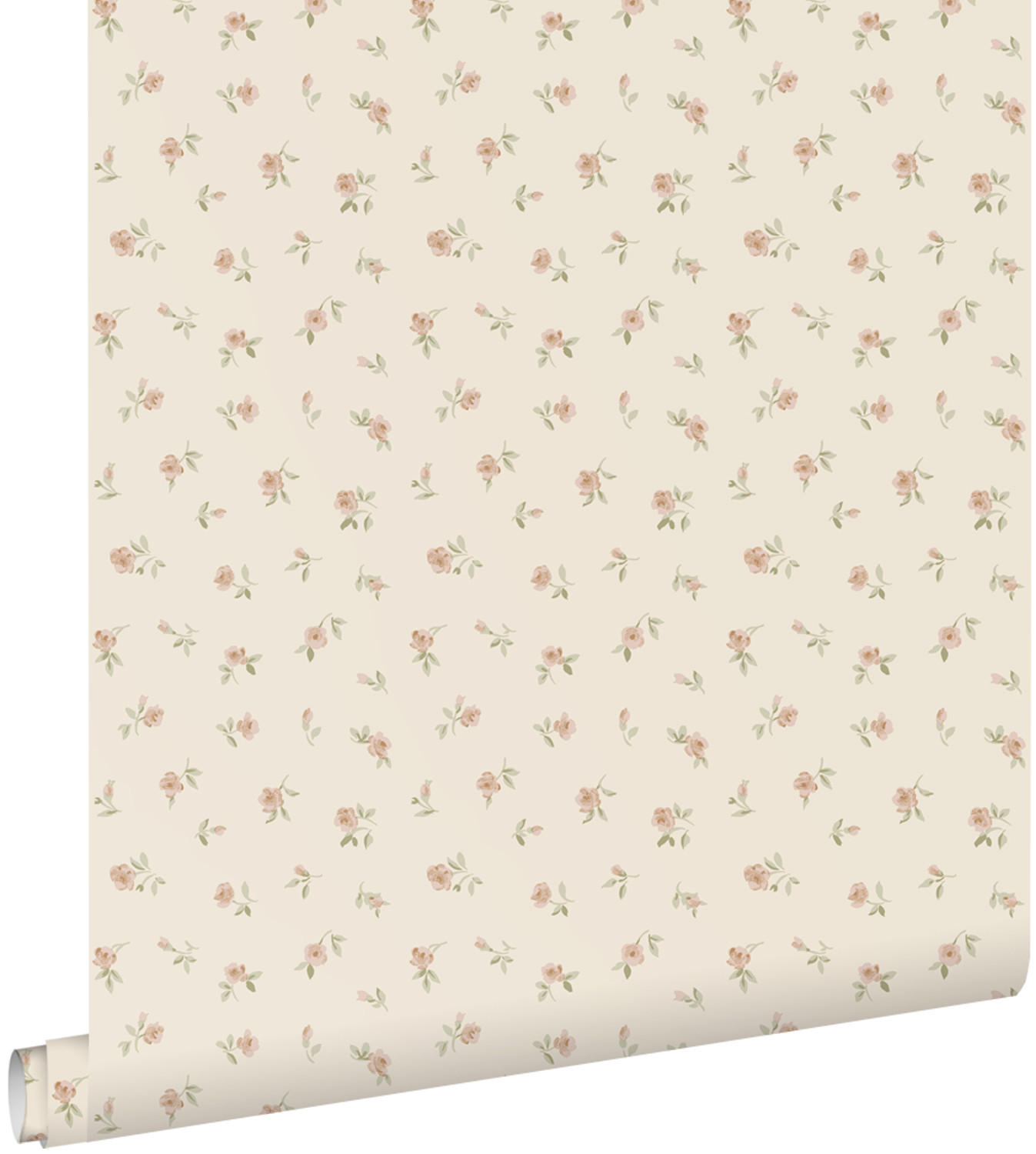TAPETE Blumenmuster 50 x 900 cm - Beige, Papier (50/900cm) - ESTAhome
