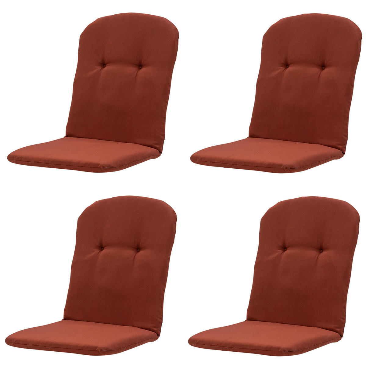 GARTENSTUHLKISSEN Panama 96/45 cm 4er-Set - Rot, Textil (96/5/45cm) - Madison