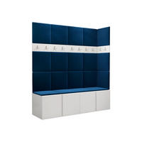 GARDEROBEN-SET Orion II - Blau/Weiß, Holzwerkstoff/Kunststoff (168/186/46cm) - MIRJAN24