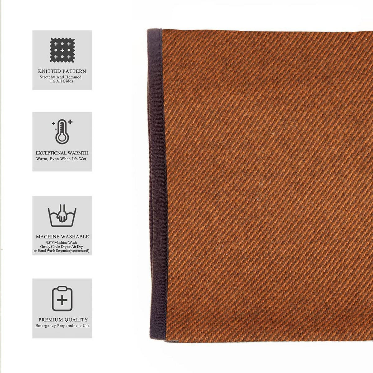 WOLLDECKE Merino 160 x 200 cm - Braun, Textil (160/200cm)