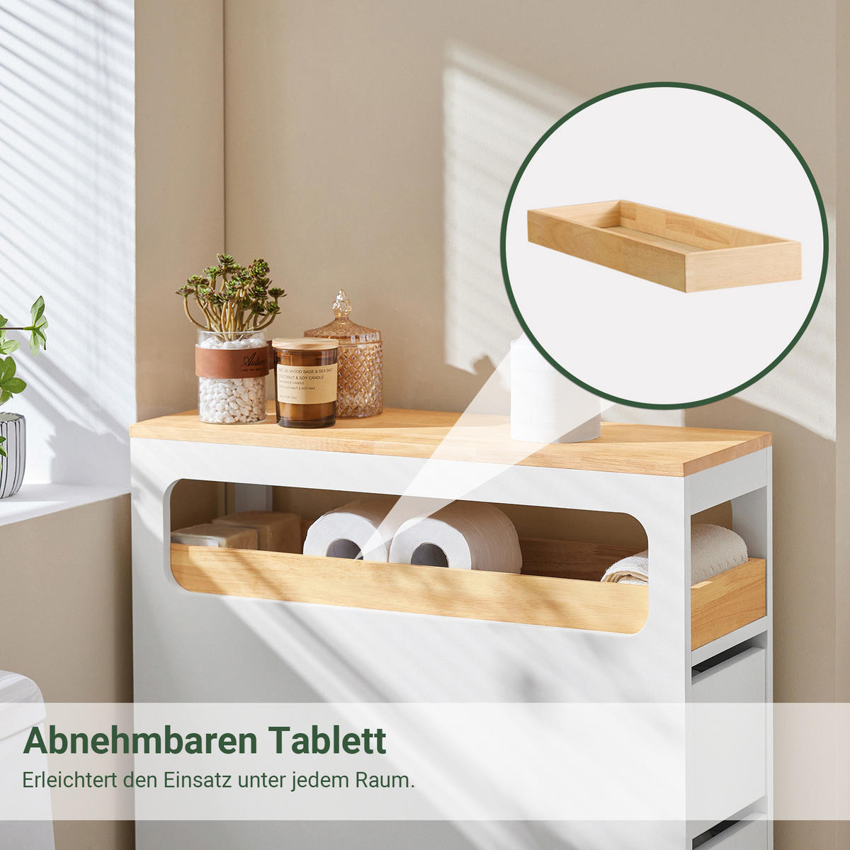 NISCHENWAGEN Weiß - Weiß, Holz/Holzwerkstoff (23/82/65cm) - SoBuy