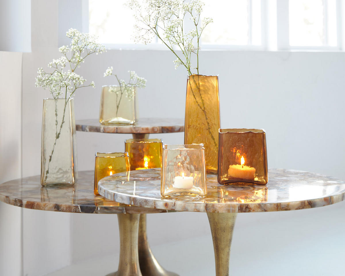 TISCH - Gelb - 48/48/53 cm - Gelb, Metall (48/48/53cm) - Light & Living
