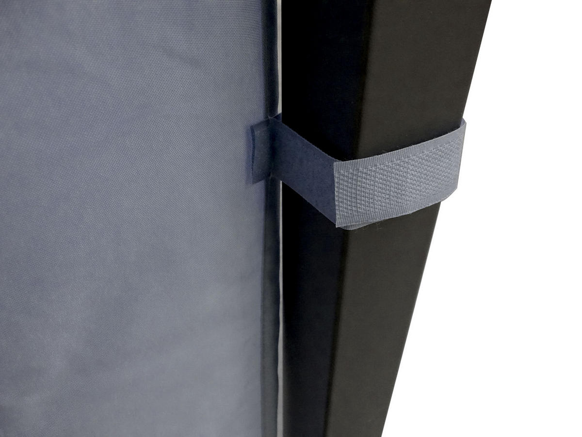 2 Seitenteile 250x190cm mit Fenster Grau - Grau, Kunststoff/Textil (250/190/250cm) - QUICK STAR