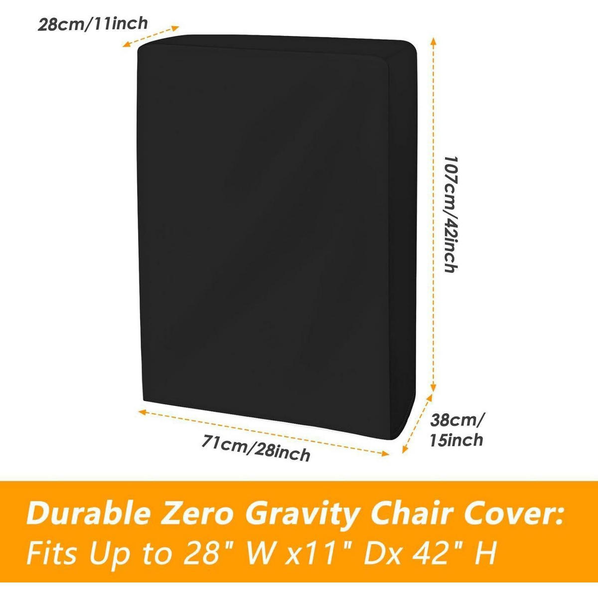 SCHUTZHÜLLE für Klappstühle 2-teiliges Set 110 x 71 cm Schwarz - Schwarz, Textil (71/34/110cm)