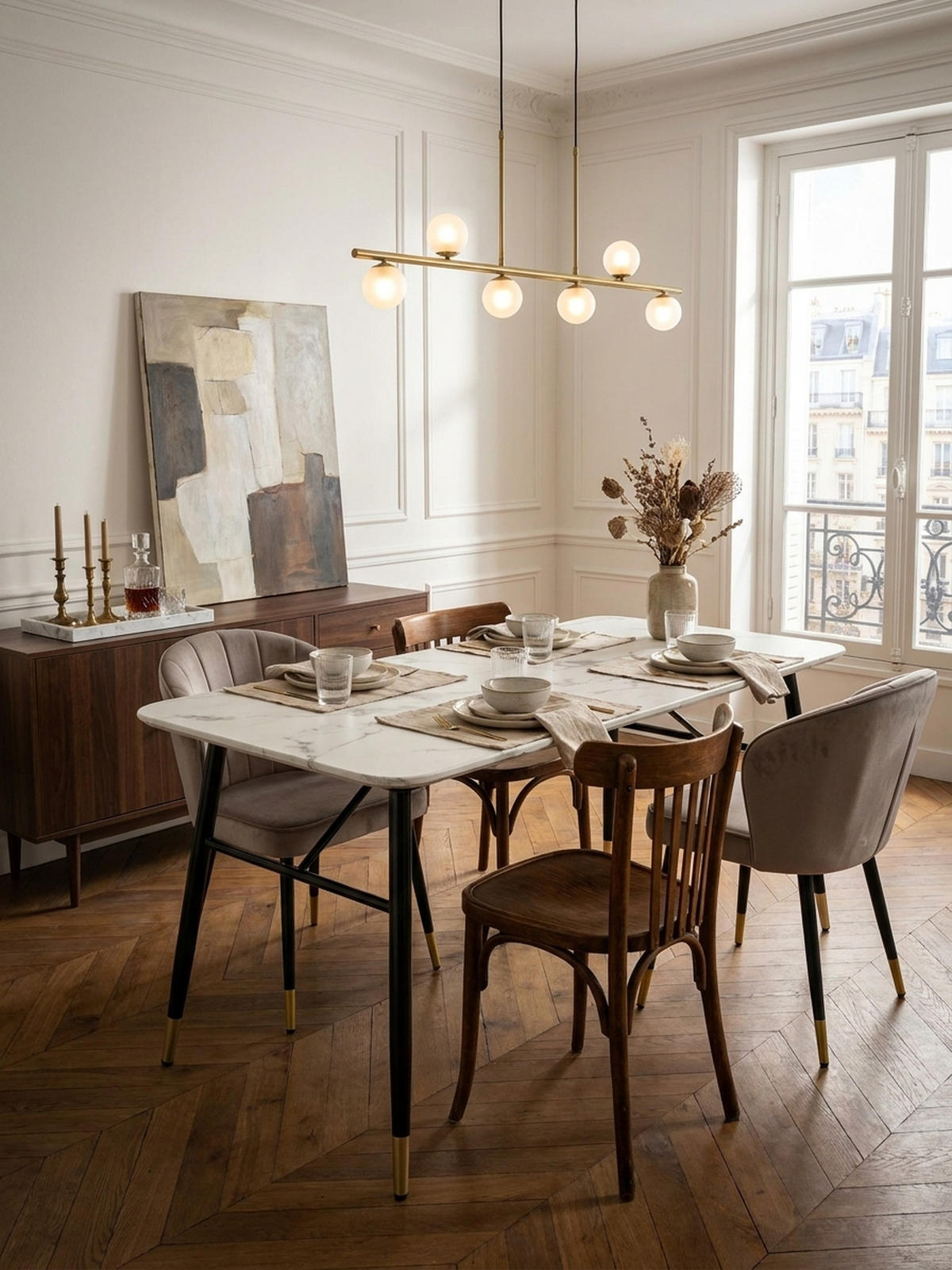 ESSTISCH Marmoroptik Metall Rechteckig Modern Klein, Weiß 200x90x76 cm - Goldfarben/Weiß, Holzwerkstoff/Metall (90/200/76cm) - KADIMA DESIGN