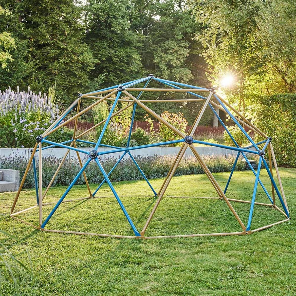 KLETTERGERÜST MATTI - Blau - Blau/Bronzefarben, Kunststoff (305/150/305cm) - Home Deluxe