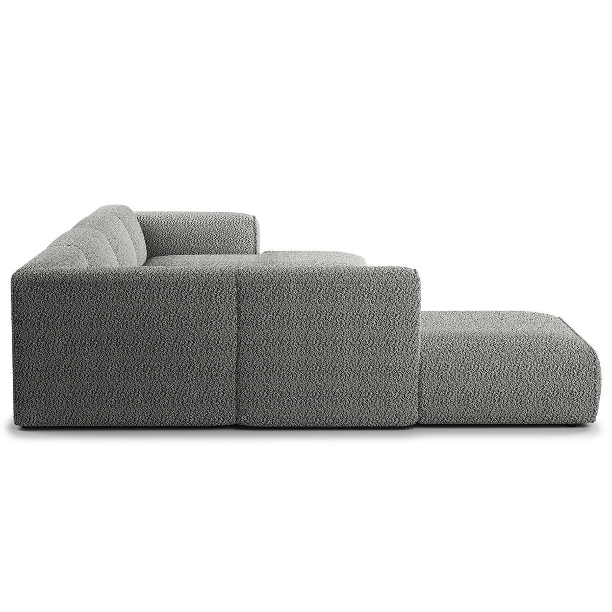 WOHNLANDSCHAFT mit Longchair - Schwarz/Grau, Kunststoff/Textil (325/71/235cm) - home24