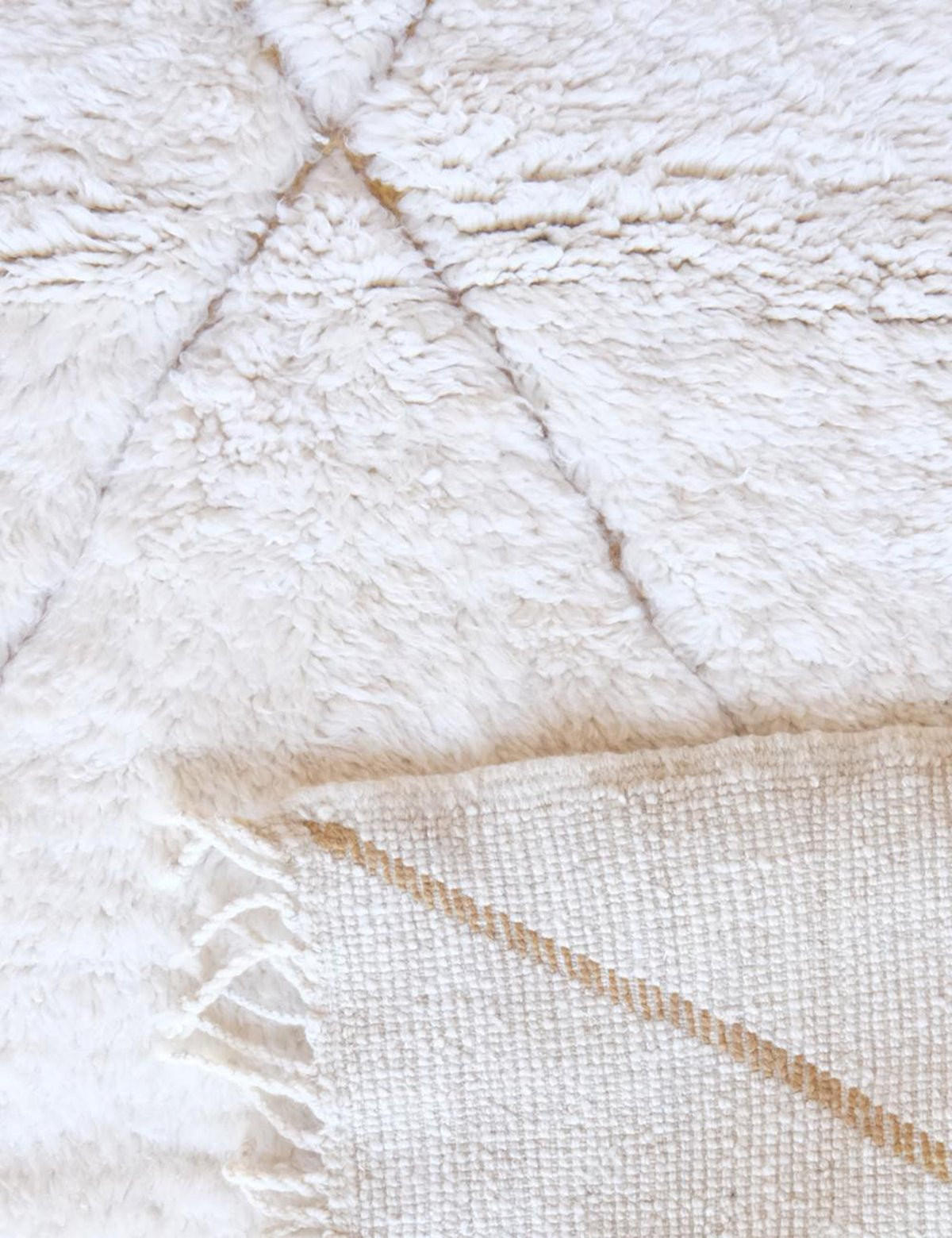 BERBERTEPPICH weich Wolle 128x 188 cm - Weiß, Naturmaterialien (128/188cm) - AFK Living