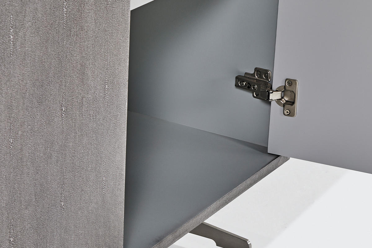 HIGHBOARD GALA Grau Holz - Grau, Holz/Metall (100/120/40cm) - KAWOLA