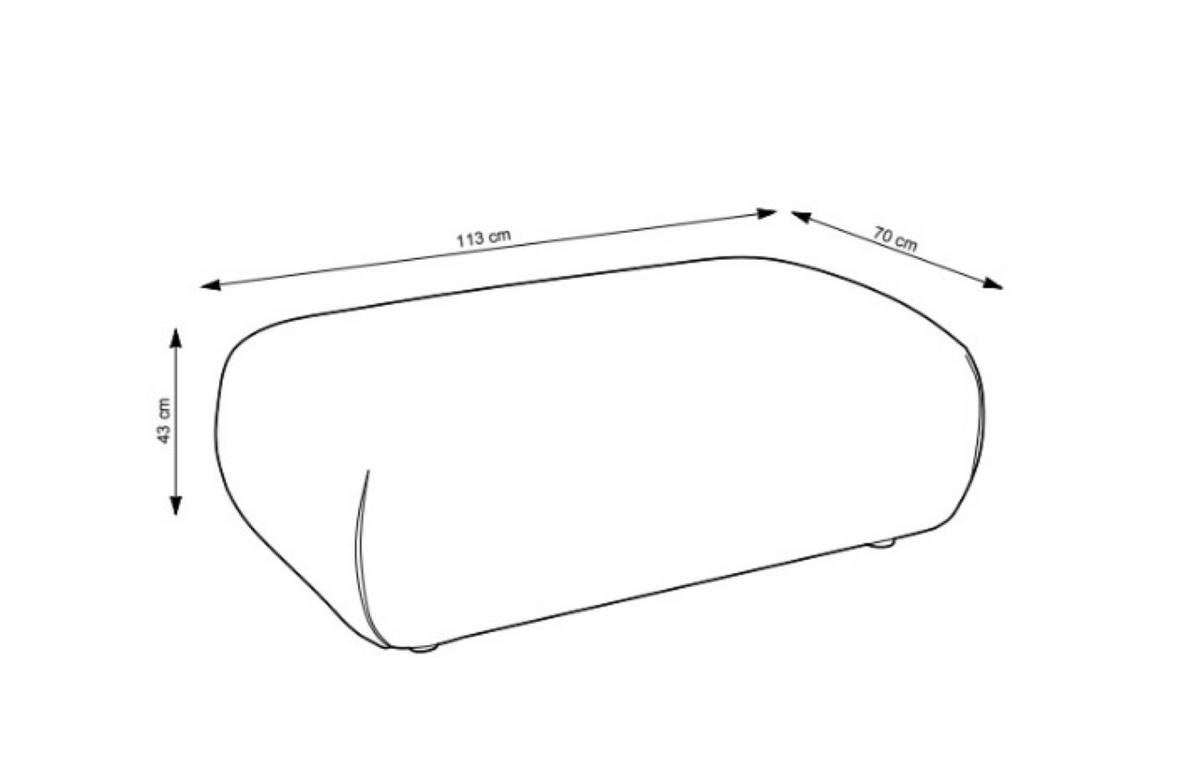 MASSENO Sitzhocker ZEST, Modern Polsterhocker, Fußhocker Rosa - Rosa, Holzwerkstoff/Kunststoff (70/42/113cm) - MASSENO
